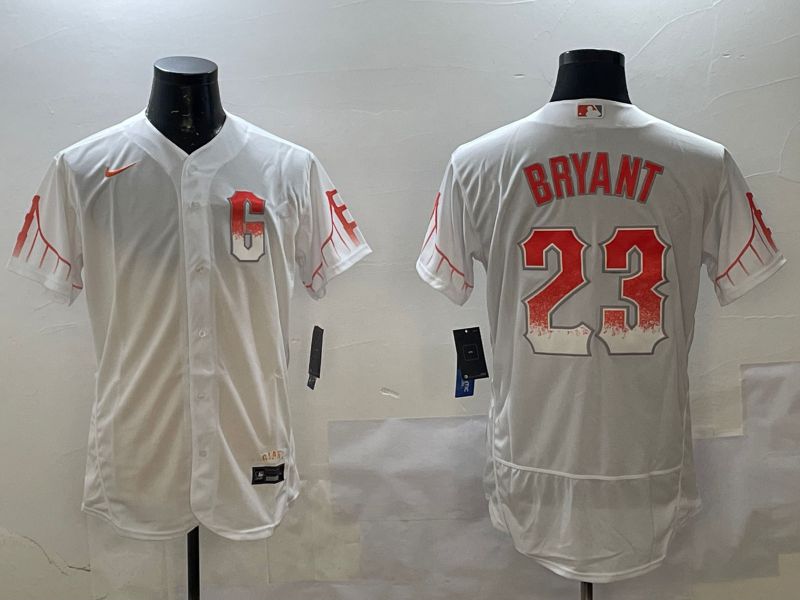 Men San Francisco Giants 23 Bryant White City Edition Elite Nike 2025 MLB Jersey style 1